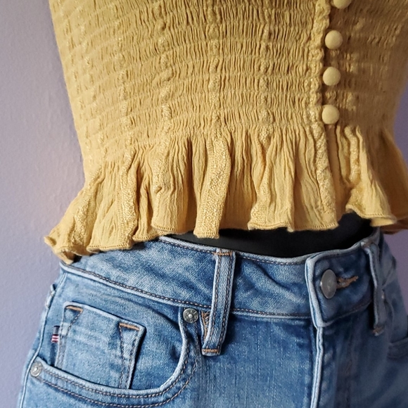 American Eagle yellow tube top 💛 - Picture 3 of 9